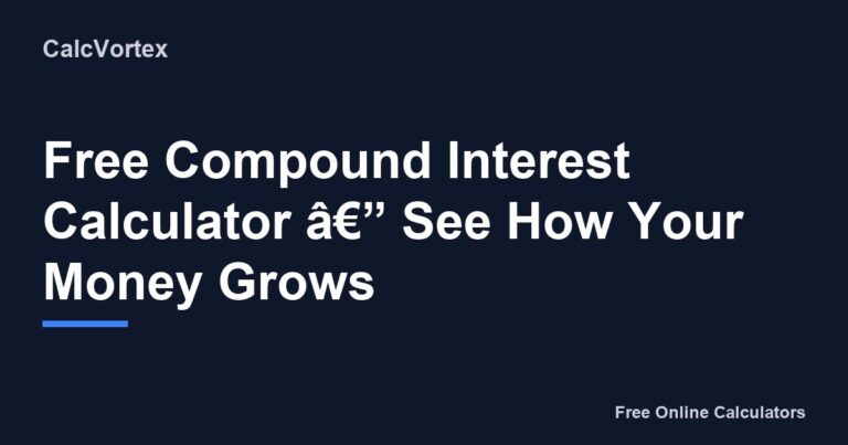 206 Compound Interest Calculator