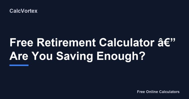 208 Retirement Calculator