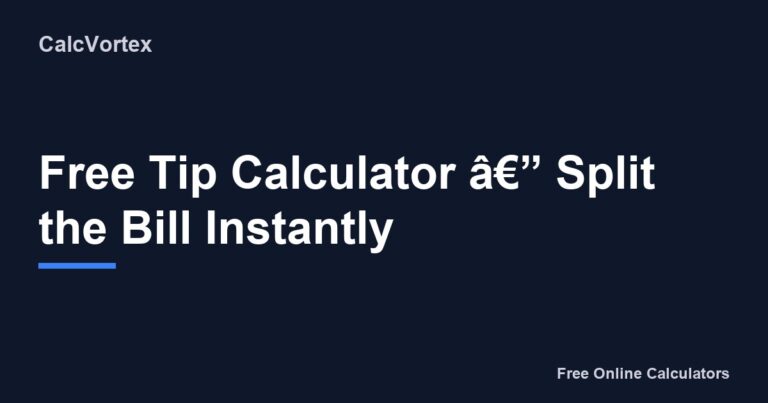 209 Tip Calculator