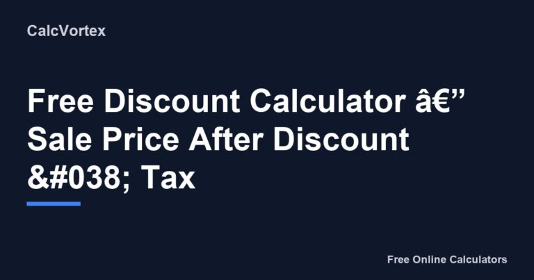 210 Discount Calculator
