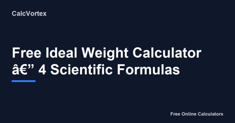 221 Ideal Weight Calculator
