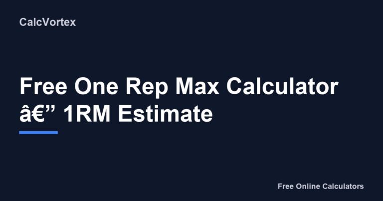 227 One Rep Max Calculator