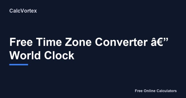 235 Time Zone Converter