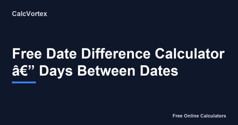 236 Date Difference Calculator