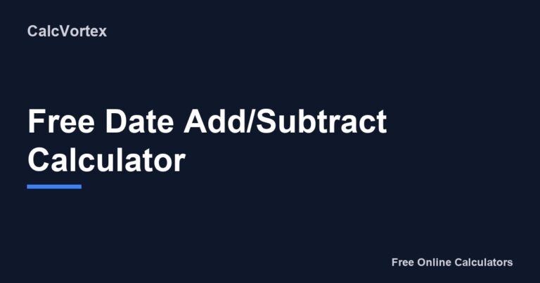 237 Date Add Subtract Calculator