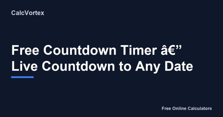 238 Countdown Calculator