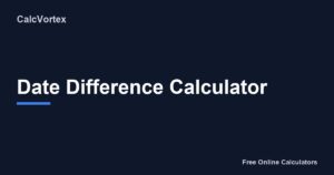 Date Difference Calculator