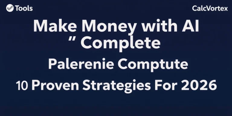 Make Money with AI Complete: 10 Proven Strategies for 2026 - CalcVortex
