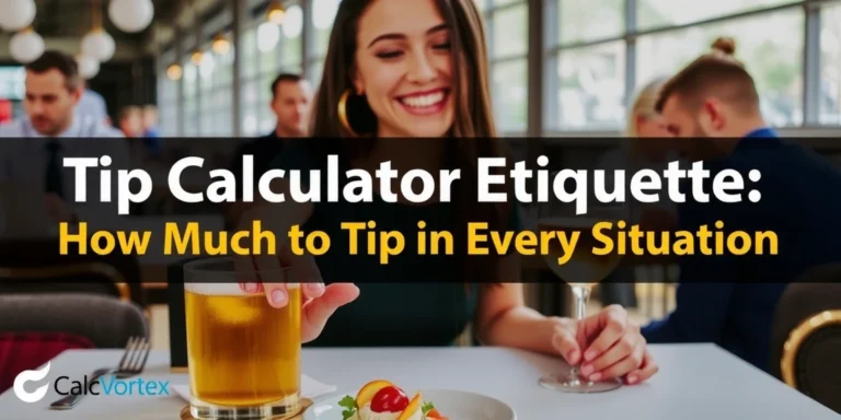 Tip Calculator Etiquette: How Much to Tip in Every Situation in 2026 - CalcVortex