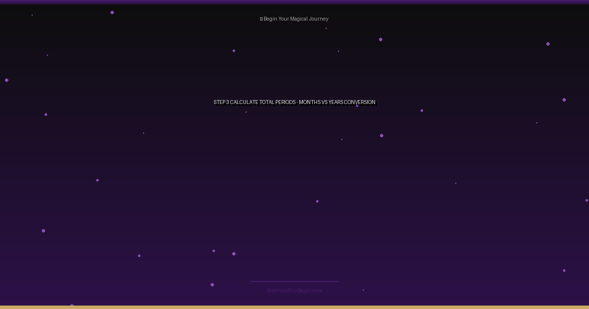 Step 3: Calculate Total Periods - Months vs Years Conversion